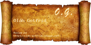 Oláh Gotfrid névjegykártya